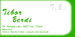 tibor berdi business card